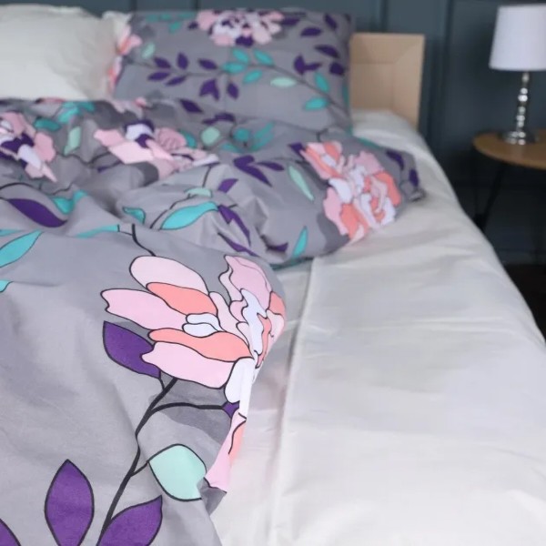 Фото - Комплект постельного белья MirSon Бязь 17-0738 Lavender Smoke Blooms 220х240 (2200010842128)